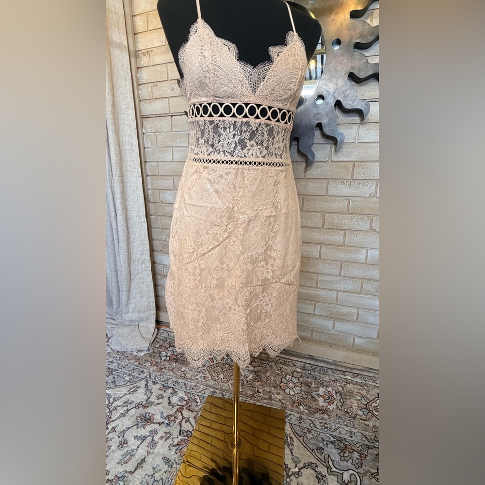 Victoria's Secret Lace Midi Dress in Blush Small